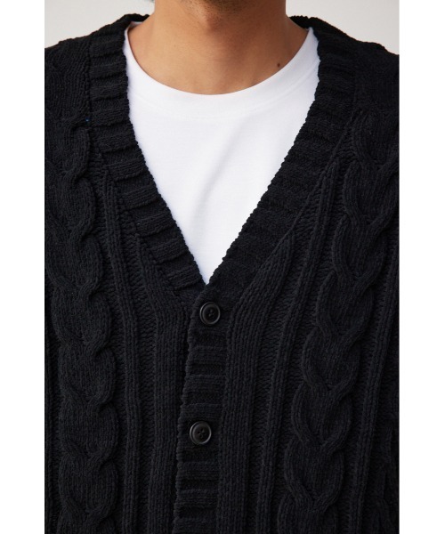 シェニールケーブルニットカーディガン（カーディガン/ボレロ）｜AZUL