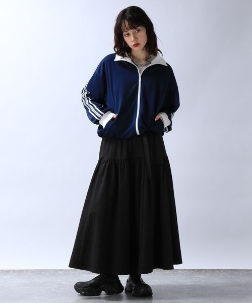 JEANASIS（ジーナシス）の「ウエストベルトギャザースカート/973050（スカート・レディース・ブラック/ブルー系その他/オフホワイト・FREE）」の18枚目の写真