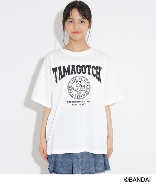 セール】【たまごっち×ピンクラテ】カレッジT（Tシャツ