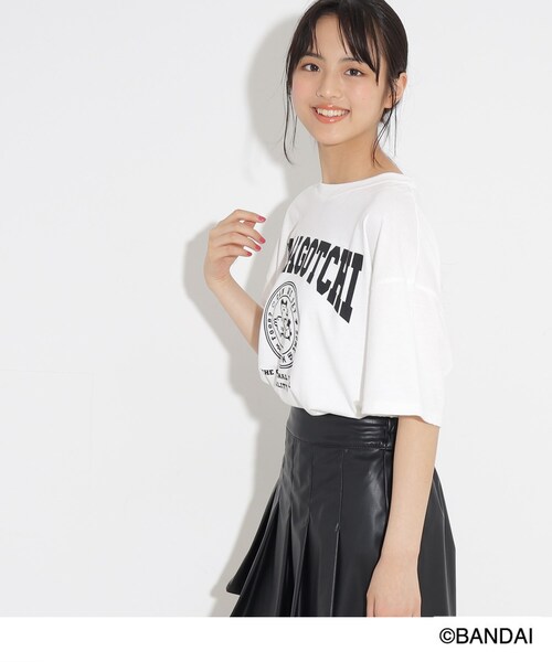 セール】【たまごっち×ピンクラテ】カレッジT（Tシャツ