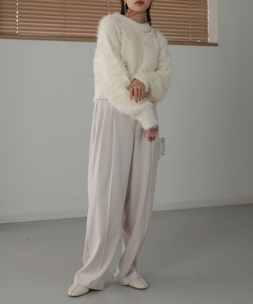 Bab（バブ）の「前後2WAYシャギーショートカーディガン（カーディガン/ボレロ・レディース・ライトグレー/ライトグリーン/アイボリー/グレー・FREE）」の12枚目の写真