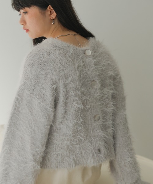 Bab（バブ）の「前後2WAYシャギーショートカーディガン（カーディガン/ボレロ・レディース・ライトグレー/ライトグリーン/アイボリー/グレー・FREE）」の16枚目の写真