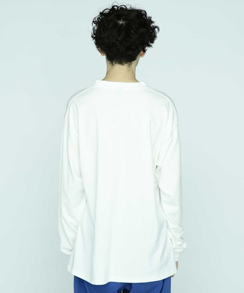 MANASTASH（マナスタッシュ）の「MANASTASH/マナスタッシュ/CHILLIMESH L/S TEE ICE LOGO（Tシャツ/カットソー・メンズ・ネイビー/ホワイト/ピンク・M/XL/2XL/L）」の6枚目の写真