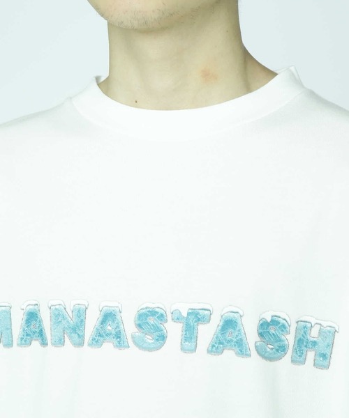 MANASTASH（マナスタッシュ）の「MANASTASH/マナスタッシュ/CHILLIMESH L/S TEE ICE LOGO（Tシャツ/カットソー・メンズ・ネイビー/ホワイト/ピンク・M/XL/2XL/L）」の7枚目の写真