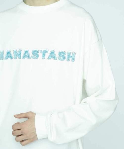 MANASTASH（マナスタッシュ）の「MANASTASH/マナスタッシュ/CHILLIMESH L/S TEE ICE LOGO（Tシャツ/カットソー・メンズ・ネイビー/ホワイト/ピンク・M/XL/2XL/L）」の8枚目の写真