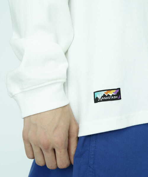 MANASTASH（マナスタッシュ）の「MANASTASH/マナスタッシュ/CHILLIMESH L/S TEE ICE LOGO（Tシャツ/カットソー・メンズ・ネイビー/ホワイト/ピンク・M/XL/2XL/L）」の9枚目の写真