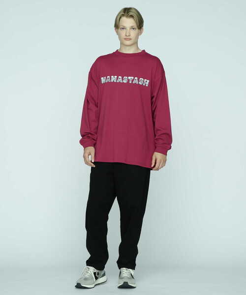 MANASTASH（マナスタッシュ）の「MANASTASH/マナスタッシュ/CHILLIMESH L/S TEE ICE LOGO（Tシャツ/カットソー・メンズ・ネイビー/ホワイト/ピンク・M/XL/2XL/L）」の11枚目の写真