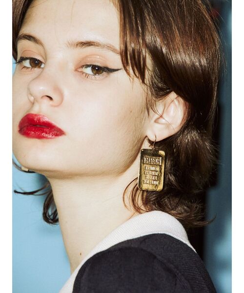 jouetie（ジュエティ）の「プレートピアス（ピアス（両耳用）・レディース・シルバー/ゴールド・FREE）」の4枚目の写真