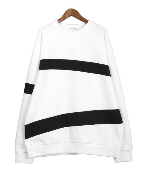 LUXSTYLE(ラグスタイル)の「モノトーン切り替えポンチトレーナー(スウェット・メンズ・D/B/C/A・L/M)」の15枚目の写真