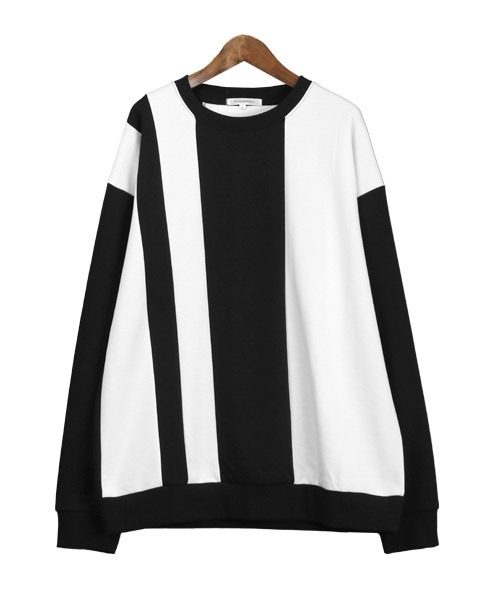 LUXSTYLE(ラグスタイル)の「モノトーン切り替えポンチトレーナー(スウェット・メンズ・D/B/C/A・L/M)」の16枚目の写真