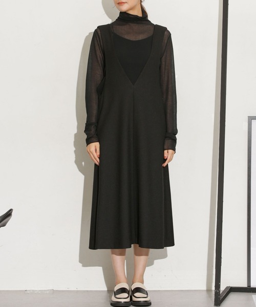 NANO universe（ナノユニバース）の「Ｖネックジャンパースカート（ジャンパースカート・レディース・ブラック/ブラウン/グレー系その他4・FREE）」の22枚目の写真