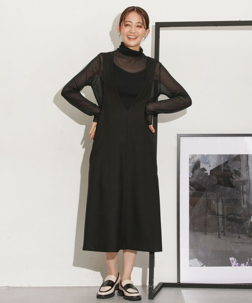 NANO universe（ナノユニバース）の「Ｖネックジャンパースカート（ジャンパースカート・レディース・ブラック/ブラウン/グレー系その他4・FREE）」の21枚目の写真