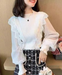 シースルー」に該当するシャツ/ブラウス（フリル）ファッション通販