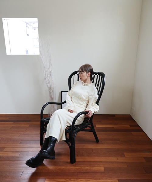 ULEULA（ウルア）の「スウェットロングワンピース（ワンピース・レディース・アイボリー/ブラック/杢グレー・FREE）」の21枚目の写真