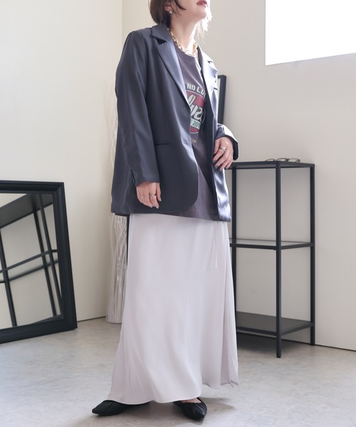♡サカイ♡2020-21AW♡サテン サイドラインスカート♡ サテンバルーンスカート（マキシ・ロングスカート） | THE SHOP