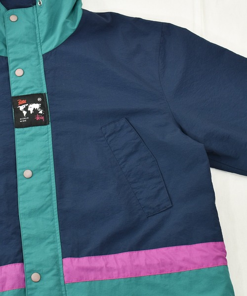 STUSSY（ステューシー）の「【ヴィンテージ古着】STUSSY×Patta / ストゥーシー×パタ フルジップジャケット マウンテンパーカー（ナイロンジャケット・メンズ・ネイビー・LARGE）」の9枚目の写真