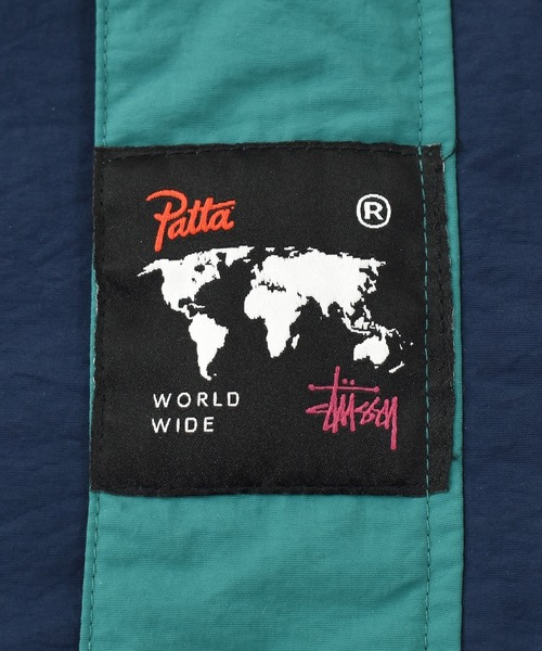 STUSSY（ステューシー）の「【ヴィンテージ古着】STUSSY×Patta / ストゥーシー×パタ フルジップジャケット マウンテンパーカー（ナイロンジャケット・メンズ・ネイビー・LARGE）」の8枚目の写真