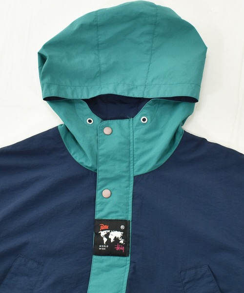 STUSSY（ステューシー）の「【ヴィンテージ古着】STUSSY×Patta / ストゥーシー×パタ フルジップジャケット マウンテンパーカー（ナイロンジャケット・メンズ・ネイビー・LARGE）」の7枚目の写真