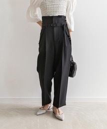 RANDA | ハイウエストフリルパンツ(スラックス)