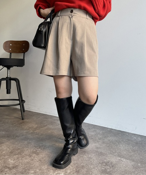 Thevon（ゼボン）の「タックハーフパンツ（その他パンツ・レディース・ベージュ/ブラック/カーキ・FREE）」の10枚目の写真