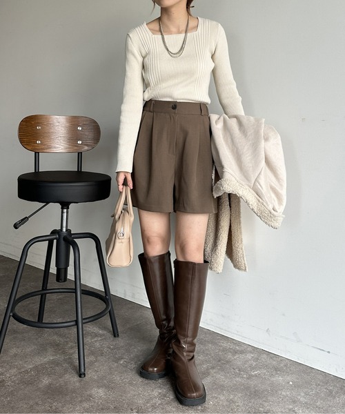 Thevon（ゼボン）の「タックハーフパンツ（その他パンツ・レディース・ベージュ/ブラック/カーキ・FREE）」の20枚目の写真