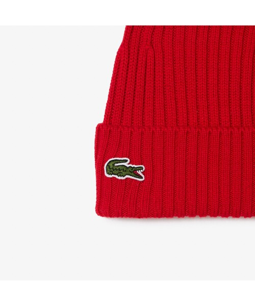 LACOSTE(ラコステ)の「ワンポイントワニロゴニットキャップ(ニットキャップ/ビーニー・レディース・ライトブルー/ブラウン/レッド/マジェンタ/ロイヤルブルー・FREE)」の6枚目の写真