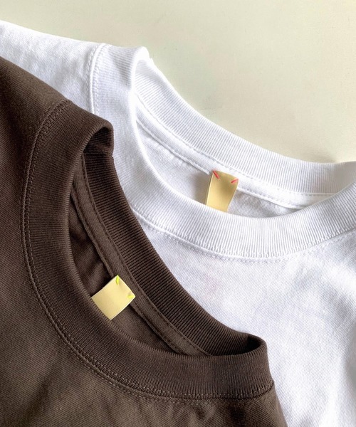 Q(キュー)の「ロゴプリントロンT(Tシャツ/カットソー・レディース・ホワイト/チャコールグレー・MEDIUM)」の5枚目の写真