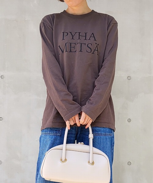 Q(キュー)の「ロゴプリントロンT(Tシャツ/カットソー・レディース・ホワイト/チャコールグレー・MEDIUM)」の18枚目の写真