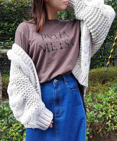 Q(キュー)の「ロゴプリントロンT(Tシャツ/カットソー・レディース・ホワイト/チャコールグレー・MEDIUM)」の16枚目の写真