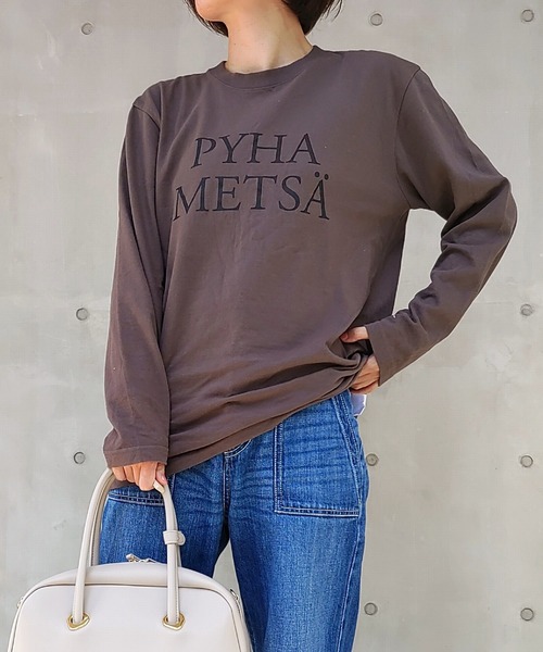 Q(キュー)の「ロゴプリントロンT(Tシャツ/カットソー・レディース・ホワイト/チャコールグレー・MEDIUM)」の17枚目の写真