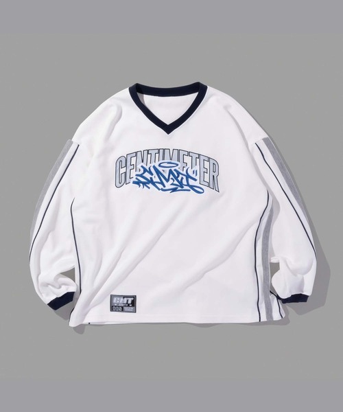 centimeter（センチメーター）の「etch jersey long tee（Tシャツ/カットソー・メンズ・ホワイト/グリーン/ブラック・X-LARGE/LARGE/MEDIUM）」の2枚目の写真