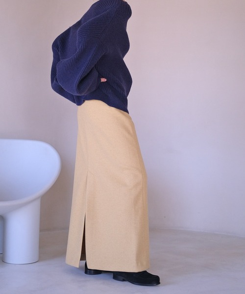 AKTE（アクテ）の「ワイドボトルネックジップアップニットプルオーバー（ニット/セーター・レディース・ネイビー/ピンク/グリーン・FREE）」の18枚目の写真