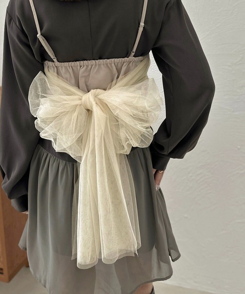 apres jour clair(アプレジュールクレア)の「【apres jour clair】チュールデザインビスチェ【ZOZOTOWN限定アイテム】(ベスト・レディース・ベージュ系その他/ブラウン系その他/ブラック系その他・フリー/X-LARGE)」の3枚目の写真
