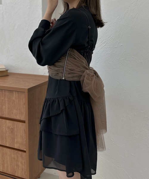 apres jour clair(アプレジュールクレア)の「【apres jour clair】チュールデザインビスチェ【ZOZOTOWN限定アイテム】(ベスト・レディース・ベージュ系その他/ブラウン系その他/ブラック系その他・フリー/X-LARGE)」の7枚目の写真