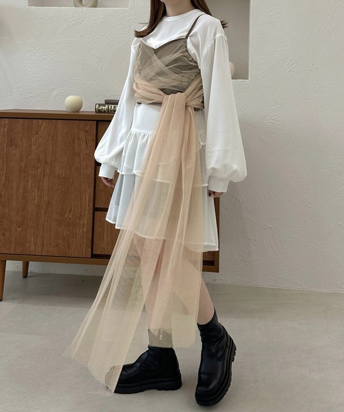 apres jour clair(アプレジュールクレア)の「【apres jour clair】チュールデザインビスチェ【ZOZOTOWN限定アイテム】(ベスト・レディース・ベージュ系その他/ブラウン系その他/ブラック系その他・フリー/X-LARGE)」の10枚目の写真