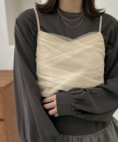 apres jour clair(アプレジュールクレア)の「【apres jour clair】チュールデザインビスチェ【ZOZOTOWN限定アイテム】(ベスト・レディース・ベージュ系その他/ブラウン系その他/ブラック系その他・フリー/X-LARGE)」の15枚目の写真