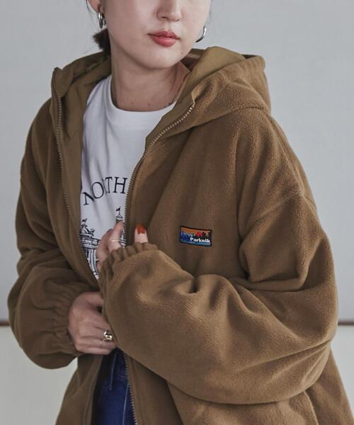 coen（コーエン）の「＜Parknik＞リバーシブルフーディー（WEB限定カラー）（ナイロンジャケット・レディース・ブラック/モカ/ナチュラル/ダークグリーン・FREE）」の15枚目の写真