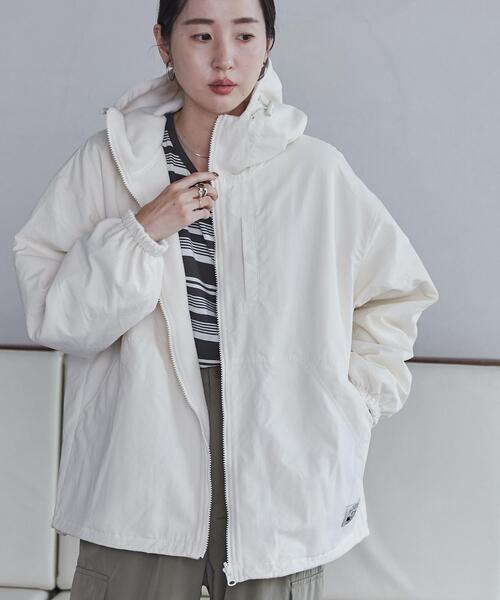 coen（コーエン）の「＜Parknik＞リバーシブルフーディー（WEB限定カラー）（ナイロンジャケット・レディース・ブラック/モカ/ナチュラル/ダークグリーン・FREE）」の19枚目の写真