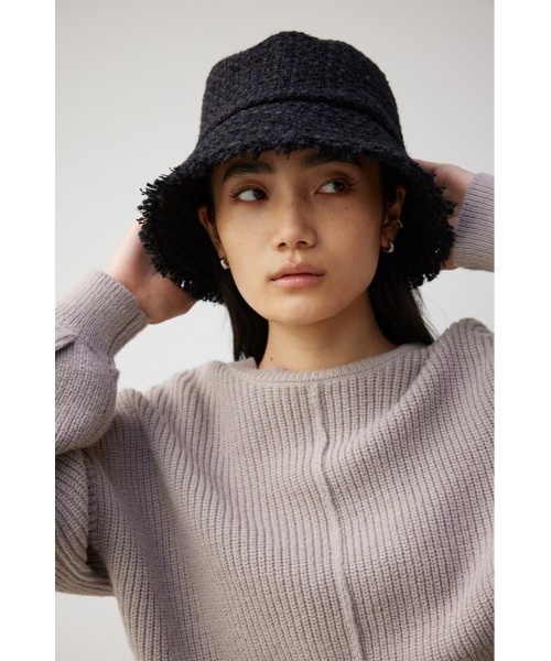 AZUL by moussy(アズールバイマウジー)の「ツイードバケットハット(ハット・レディース・マルチ/アイボリー/ブラック・FREE)」の11枚目の写真