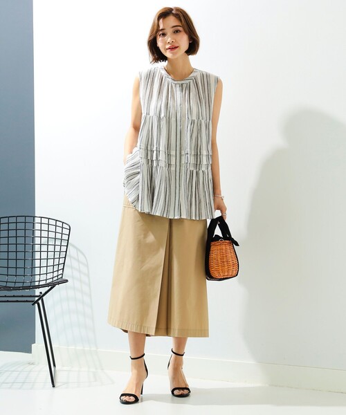 B:MING by BEAMS(ビーミングバイビームス)の「B:MING by BEAMS / ベイカー タック ワイド パンツ(その他パンツ・レディース・ブラック系その他4/ブラウン系その他/ブルー系その他2・MEDIUM/SMALL)」の4枚目の写真