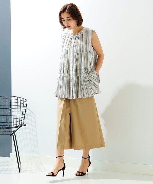 B:MING by BEAMS(ビーミングバイビームス)の「B:MING by BEAMS / ベイカー タック ワイド パンツ(その他パンツ・レディース・ブラック系その他4/ブラウン系その他/ブルー系その他2・MEDIUM/SMALL)」の6枚目の写真