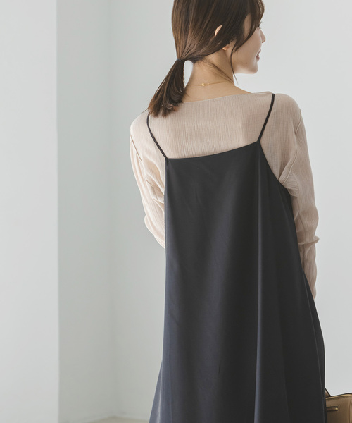 Noble（ノーブル）の「《追加》シアークレープジャージロングTシャツ 4（Tシャツ/カットソー・レディース・ベージュ/ホワイト/ブラック・FREE）」の8枚目の写真