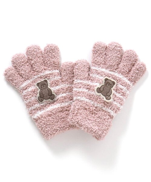 Ampersand（アンパサンド）の「マシュマロニット温感手袋（手袋・キッズ・ピンク/ベージュ/ネイビー/ブルー・95/120/140）」の4枚目の写真