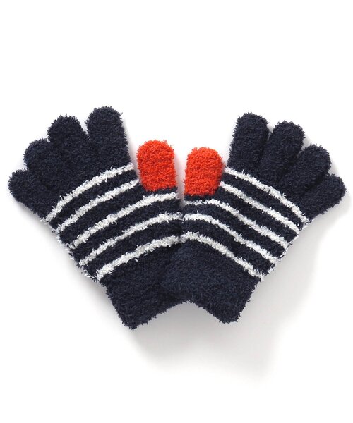 Ampersand（アンパサンド）の「マシュマロニット温感手袋（手袋・キッズ・ピンク/ベージュ/ネイビー/ブルー・95/120/140）」の12枚目の写真