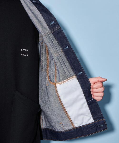 CITEN(シテン)の「<CITEN>デニム トラック ジャケット(デニムジャケット・メンズ・コバルトブルー/ネイビー・M/L)」の3枚目の写真