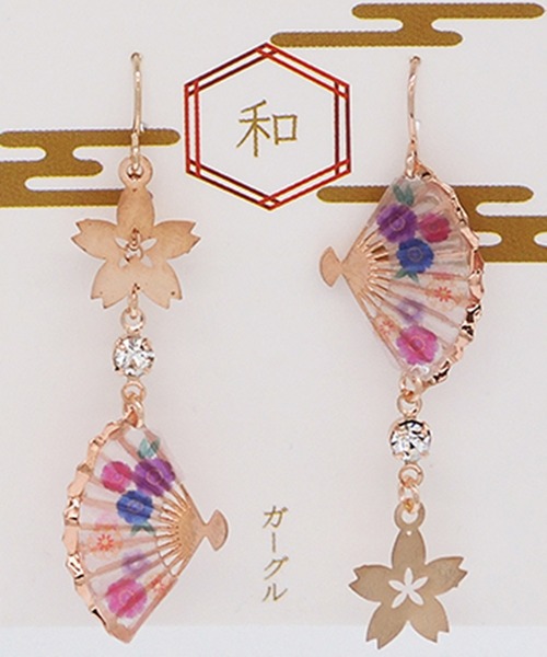 gargle(ガーグル)の「gargle ガーグル:JAPANシリーズ 春のうたげ ピアス(ピアス(両耳用)・レディース・ゴールド/ピンクゴールド・FREE)」の8枚目の写真