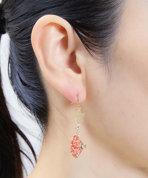 gargle(ガーグル)の「gargle ガーグル:JAPANシリーズ 春のうたげ ピアス(ピアス(両耳用)・レディース・ゴールド/ピンクゴールド・FREE)」の6枚目の写真