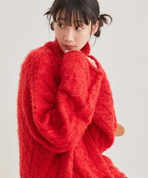 短丈ニットプルオーバー