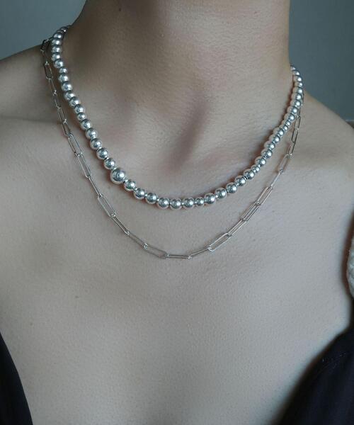 in mood（インムード）の「＜in mood＞BA×CHA 2P ネックレス（ネックレス・レディース・シルバー・FREE）」の5枚目の写真