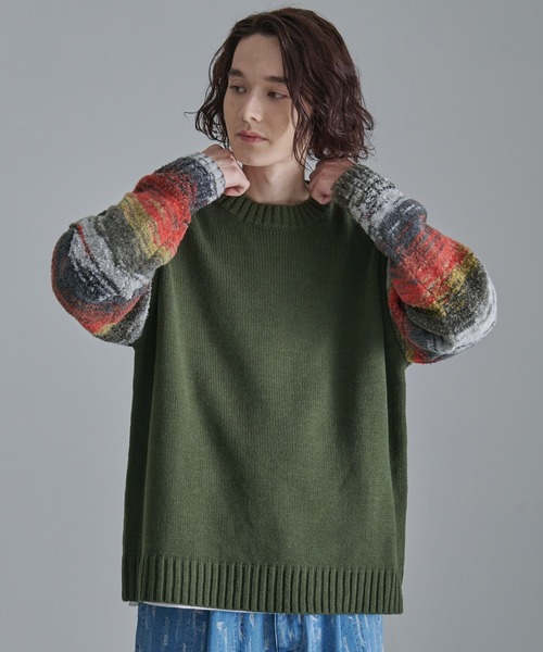Revo. グラデーションスリーブ クルーネックニット（ニット/セーター）｜Revo.（レボ）